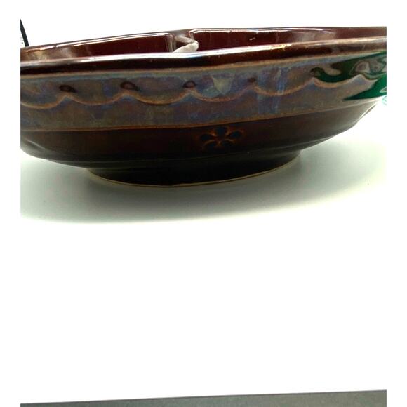 Marcrest ovenproof Colorado Brown divided Daisy Dot casserole Retro Serve‎ ware - Picture 5 of 5